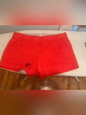 J. Crew Orangey Red Cotton Chino Shorts